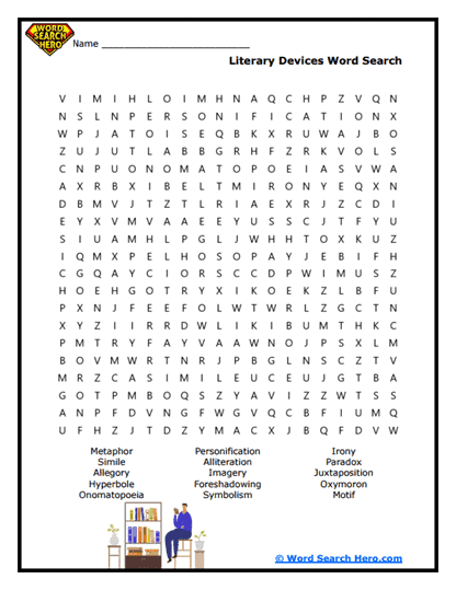 Literary Hunt Word Search