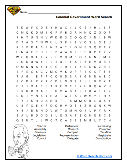 Government Grid Word Search