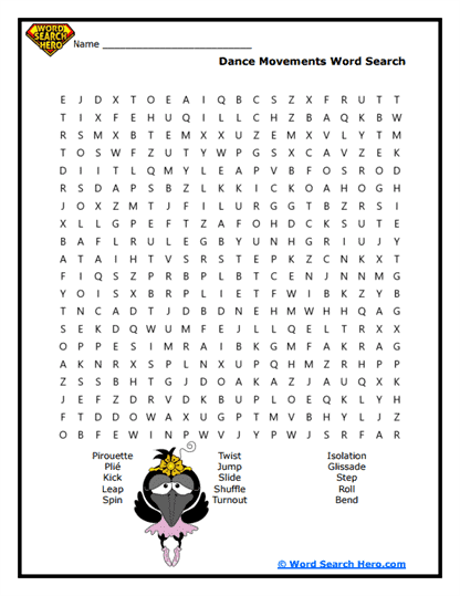 Moving Steps Word Search