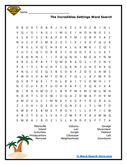 Disney Movies Word Searches