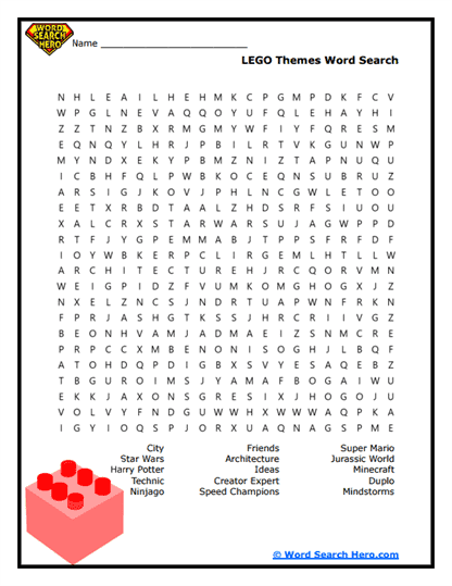 Theme Trek Word Search