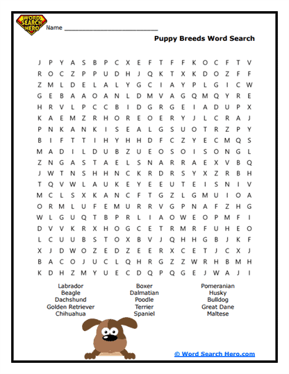 Furry Friends Word Search