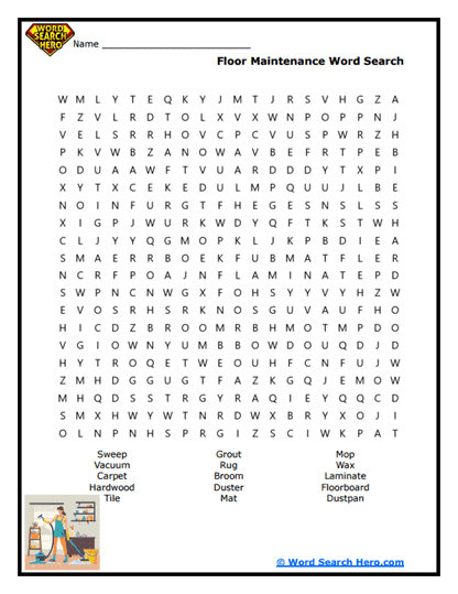 Floor Fresh Word Search