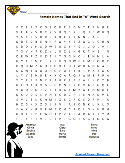 Name Game Word Search