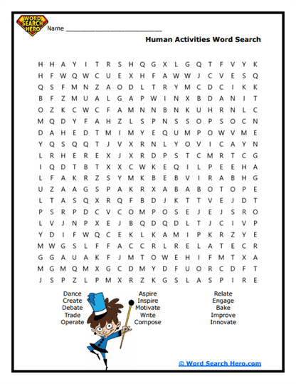 Active Minds Word Search