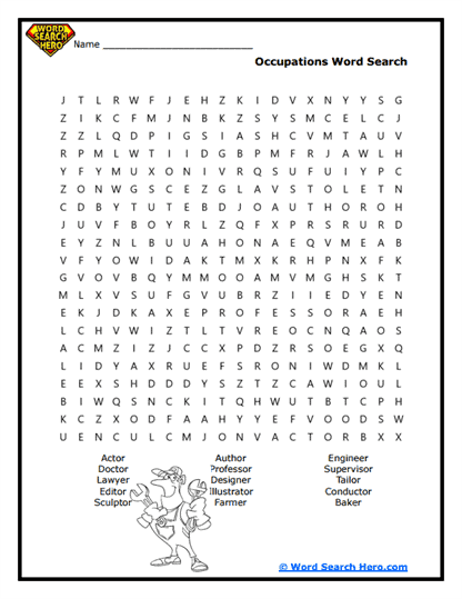 Career Quest Word Search