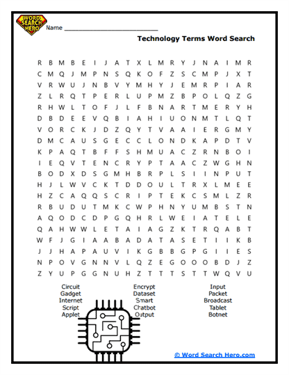 Tech Wizards Word Search