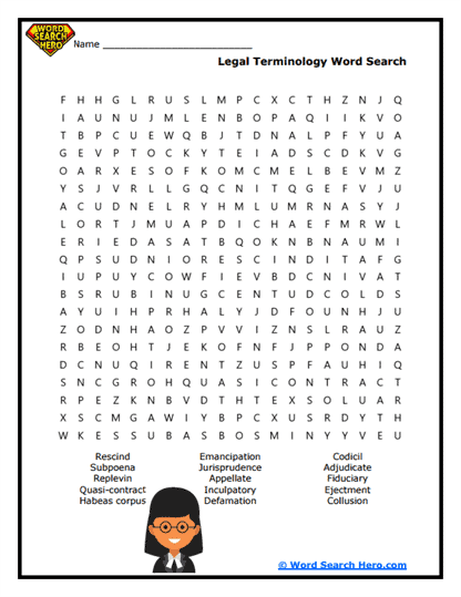 Legal Lexicon Word Search