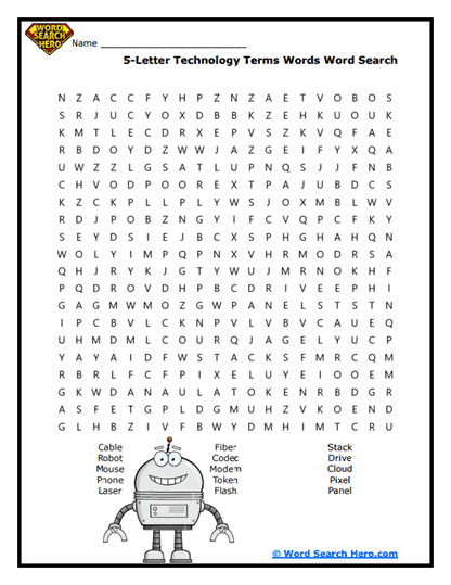 Number of Letters Word Searches