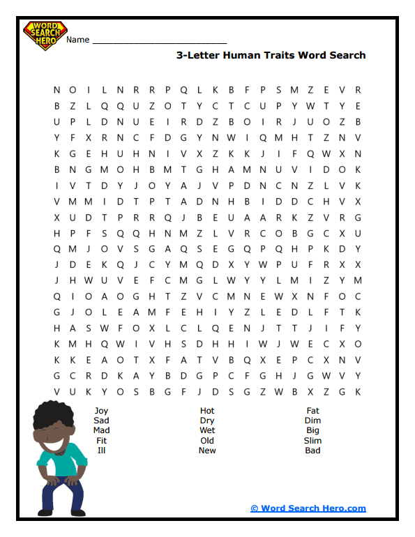 Trait Trek Word Search