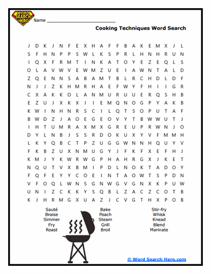 Cooking Mastery Word Search