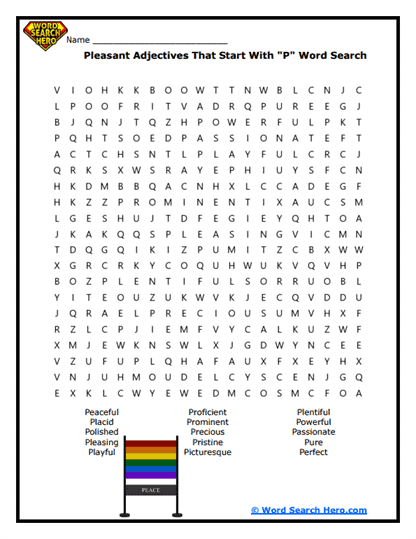 Perfectly Palatable Foods Word Search