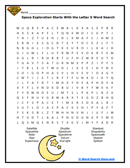 Space Search Word Search