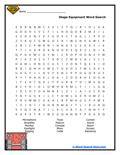 Stage Setup Word Search