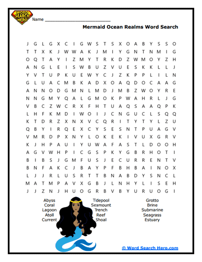 Oceanic Wonders Word Search