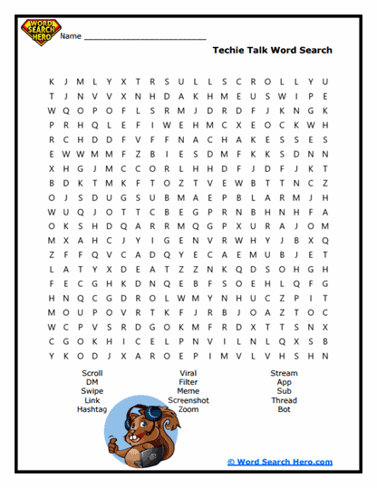 Tech Talk Word Search