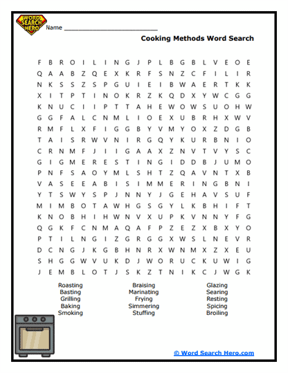 Cooking Quest Word Search