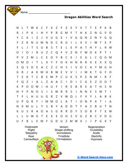 Mystic Powers Word Search