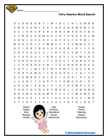 Fairy Word Searches