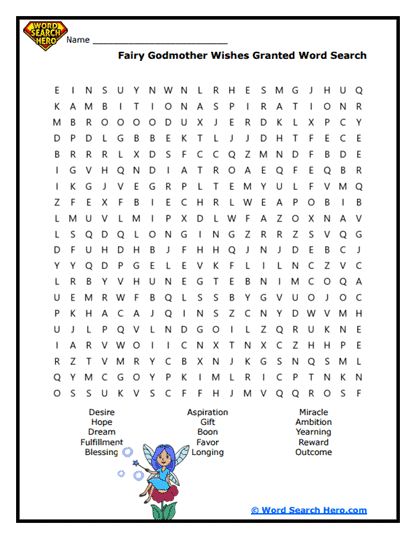 Wishful Thinking Word Search