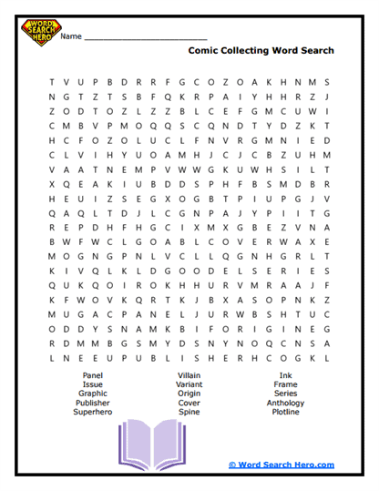 Comic Craze Word Search