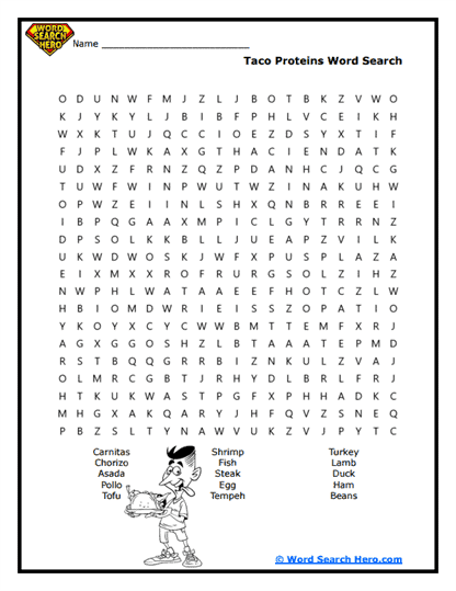 Protein Power Word Search