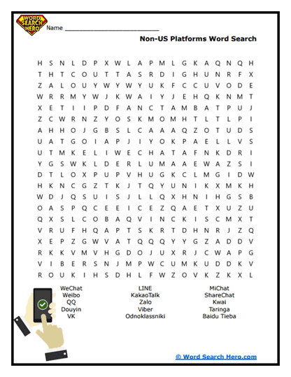 Social Media Word Searches