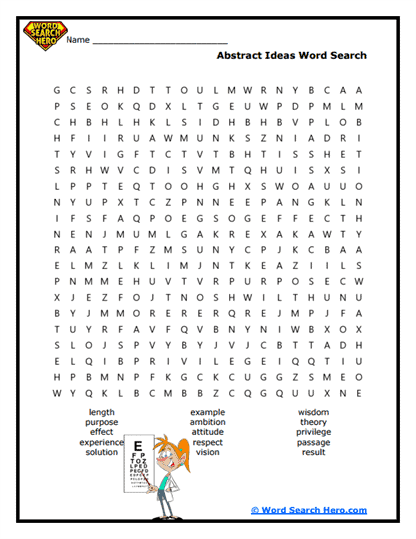 Idea Explorer Word Search