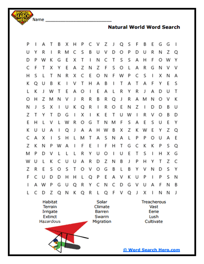 Nature Navigator Word Search