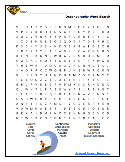 Ocean Explorer Word Search