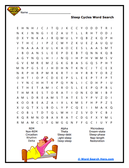 Sleep Phases Word Search