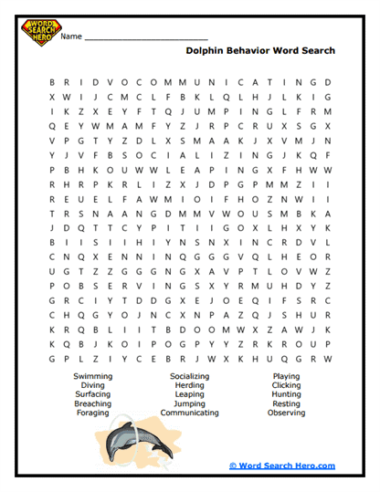 Aqua Acrobat Word Search