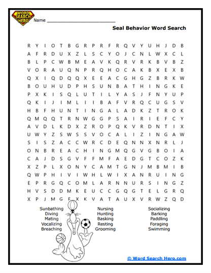 Blubber Buddy Actions Word Search