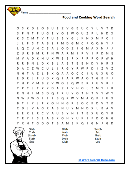 Food Fun Word Search