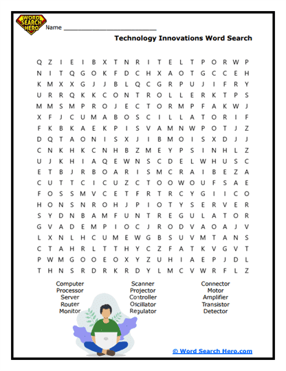 Tech Hunt Word Search