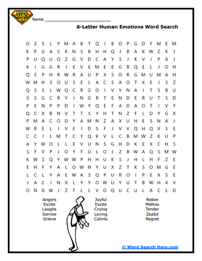 Emotion Explorer Word Search