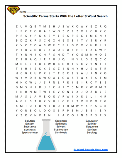 Science Search Word Search