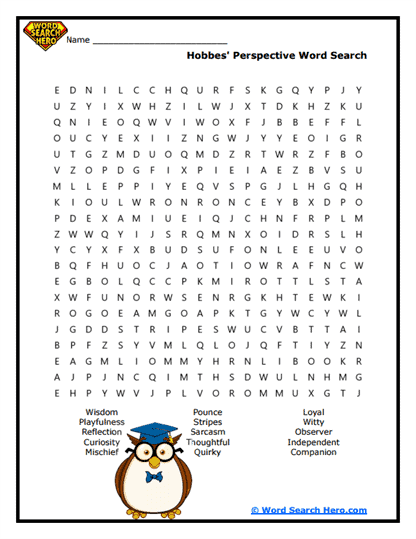 Tiger's View Word Search