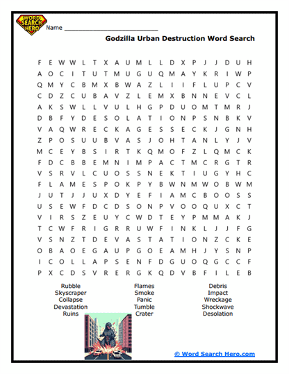 City Chaos Word Search