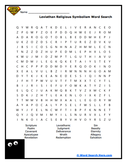 Religious Symbols Word Search