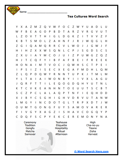 Global Tea Traditions Word Search