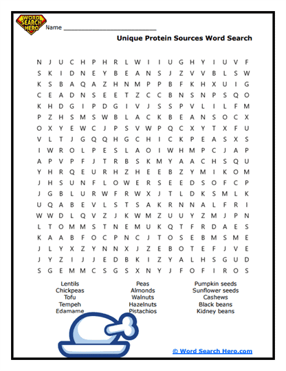 Protein Power Word Search