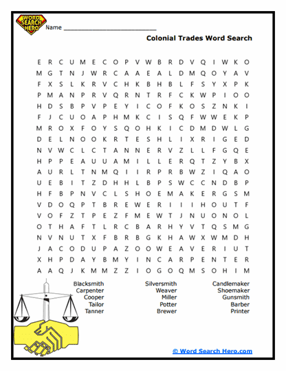 Trades Tracker Word Search