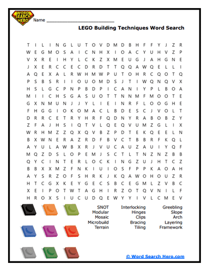 Building Blocks Word Search
