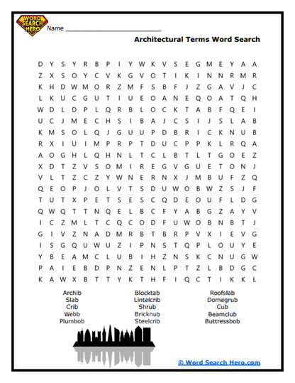 Building Blocks Word Search