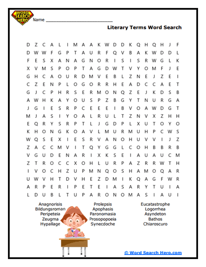 Literary Labyrinth Word Search