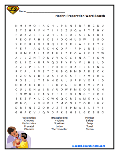 Health Prep Word Search