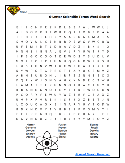 Science Seeker Word Search