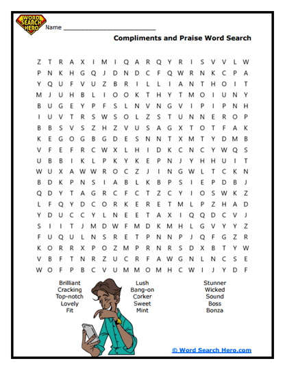 Positive Praise Word Search