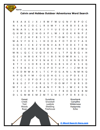 Outdoor Escapades Word Search